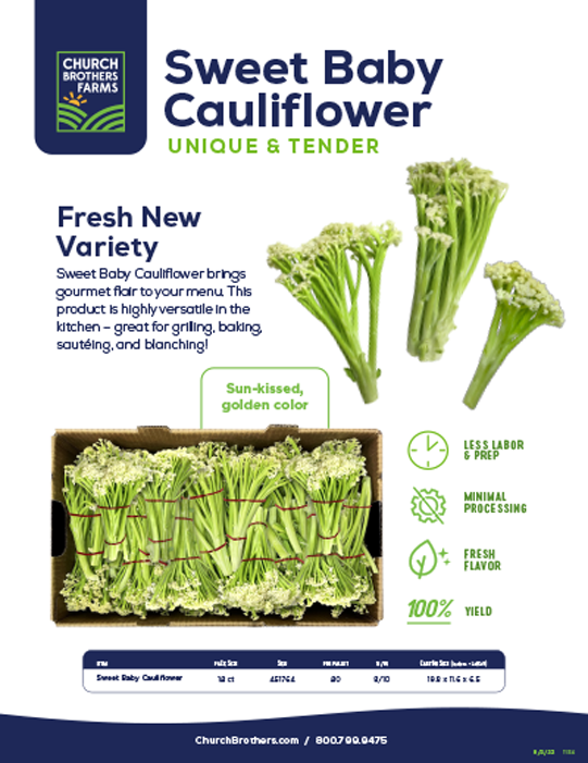 Sweet Baby Cauliflower Sell Sheet-PNG